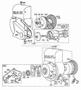 Starters Diagram and Parts List for 060102-9400-25  Briggs and Stratton Engine